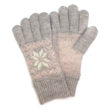 Nordic Lined Grey Starflower Gloves by Peace of Mind